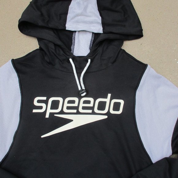 SPEEDO SWEATSHIRT VINTAGE CROPPED HOODIE ~ S ~ LOGO ~ - Picture 4 of 8